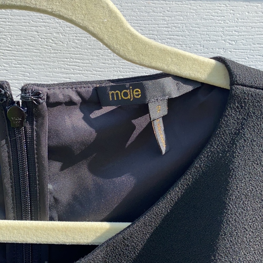Maje Rydaf Mini Dress Black - Picture 4 of 8